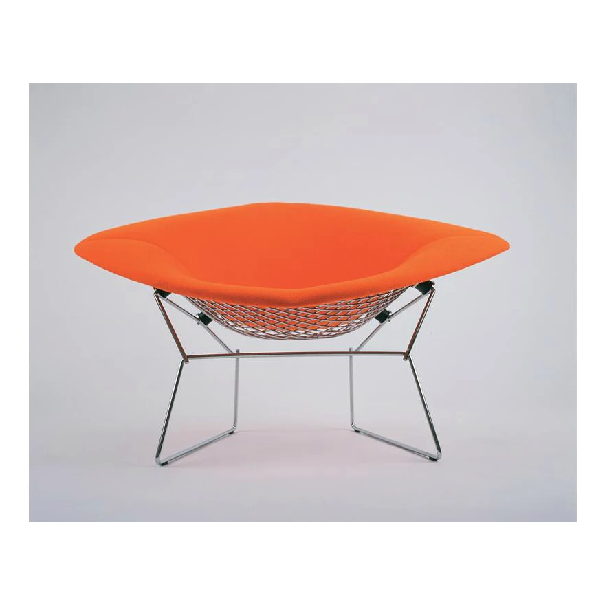 Каркас и наполнение: металл. Современный дизайн Кресло Bertoia Large Diamond Chair — Knoll, ткань, фото 2