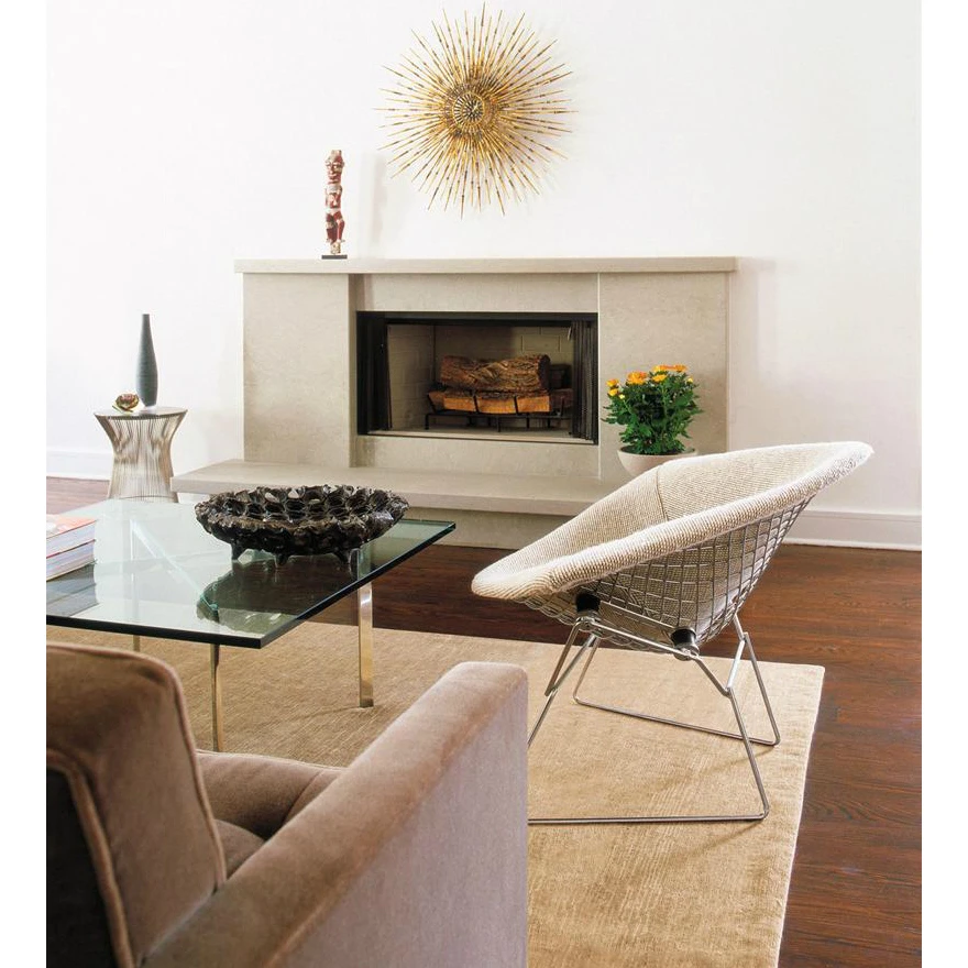 Каркас и наполнение: металл. Современный дизайн Кресло Bertoia Large Diamond Chair — Knoll, ткань, фото 4