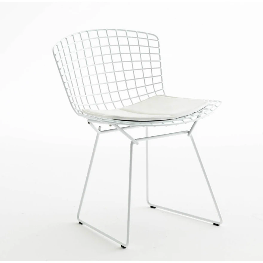 Каркас и наполнение: металл. Современный дизайн Стул Bertoia Side Chair — Knoll, металл