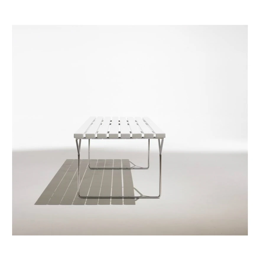 Каркас и наполнение: металл. Современный дизайн Скамья Bertoia Slatted Wooden Bench — Knoll, металл, фото 3