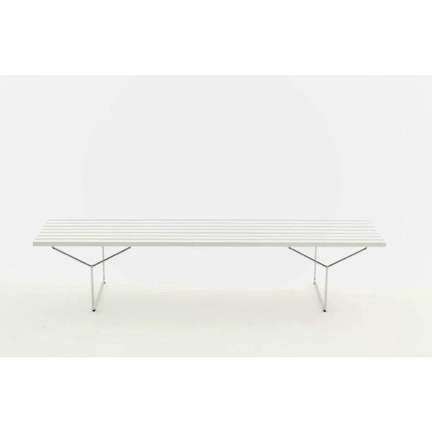 Каркас и наполнение: металл. Современный дизайн Скамья Bertoia Slatted Wooden Bench — Knoll, металл, фото 5