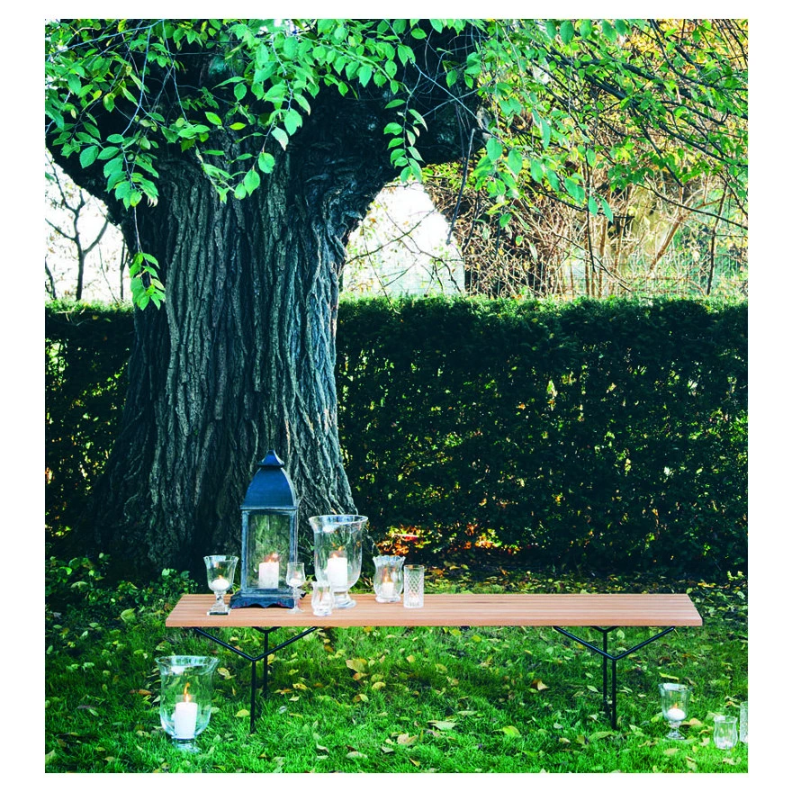 Каркас и наполнение: металл. Современный дизайн Скамья Bertoia Slatted Wooden Bench — Knoll, металл, фото 6