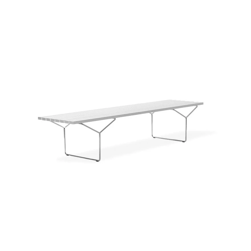 Скамья Bertoia Slatted Wooden Bench — Knoll, металл