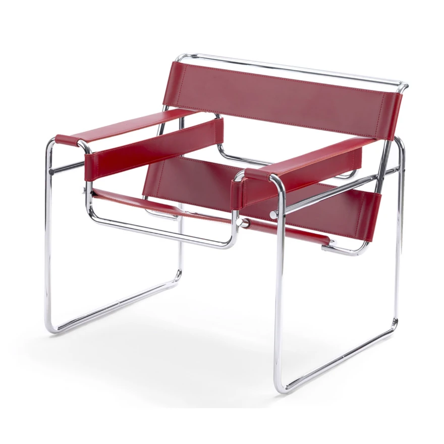 Каркас и наполнение: металл. Современный дизайн Кресло Chair Bauhaus 100th Anniversary – Limited Edition — Knoll, кожа, фото 4