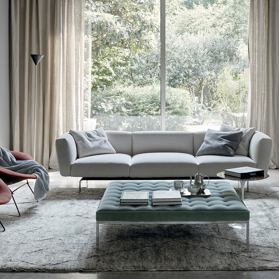 Каркас и наполнение: металл. Современный дизайн Скамья Florence Knoll Bench - Relax — Knoll, металл, фото 6