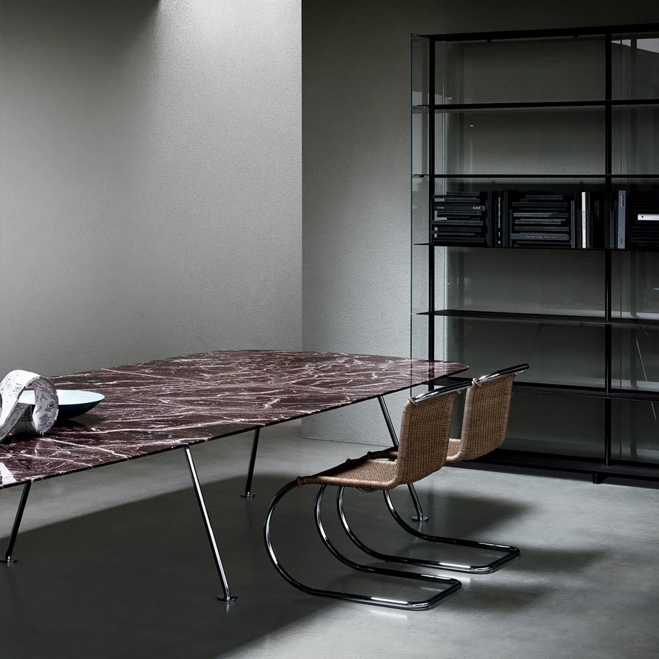 Каркас и наполнение: дерево, металл. Современный дизайн Стол Grasshopper High Tables — Knoll, мрамор, фото 5