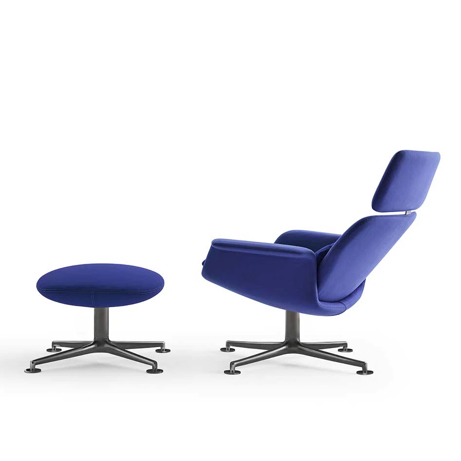 Каркас и наполнение: металл. Современный дизайн Пуф KN Collection by Knoll – KN02 and KN03 — Knoll, кожа, фото 2