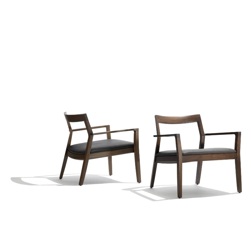 Каркас и наполнение: дерево. Современный дизайн Кресло Marc Krusin Lounge Chair — Knoll, кожа, фото 3
