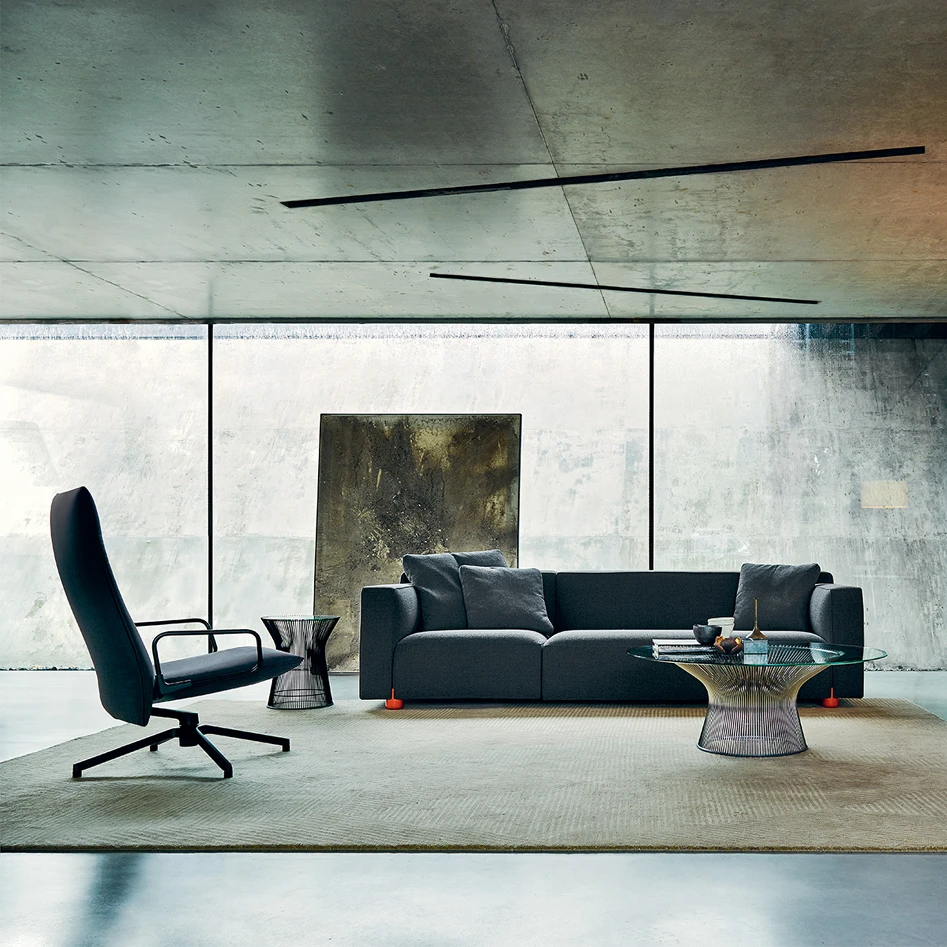 Каркас и наполнение: металл. Современный дизайн Кресло Pilot Chair for Knoll — Knoll, кожа, фото 2