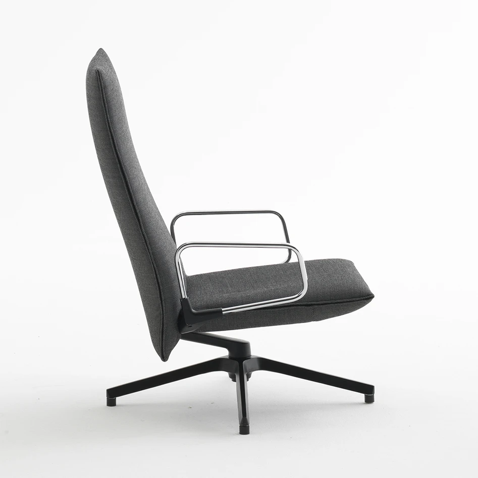 Каркас и наполнение: металл. Современный дизайн Кресло Pilot Chair for Knoll — Knoll, кожа, фото 3