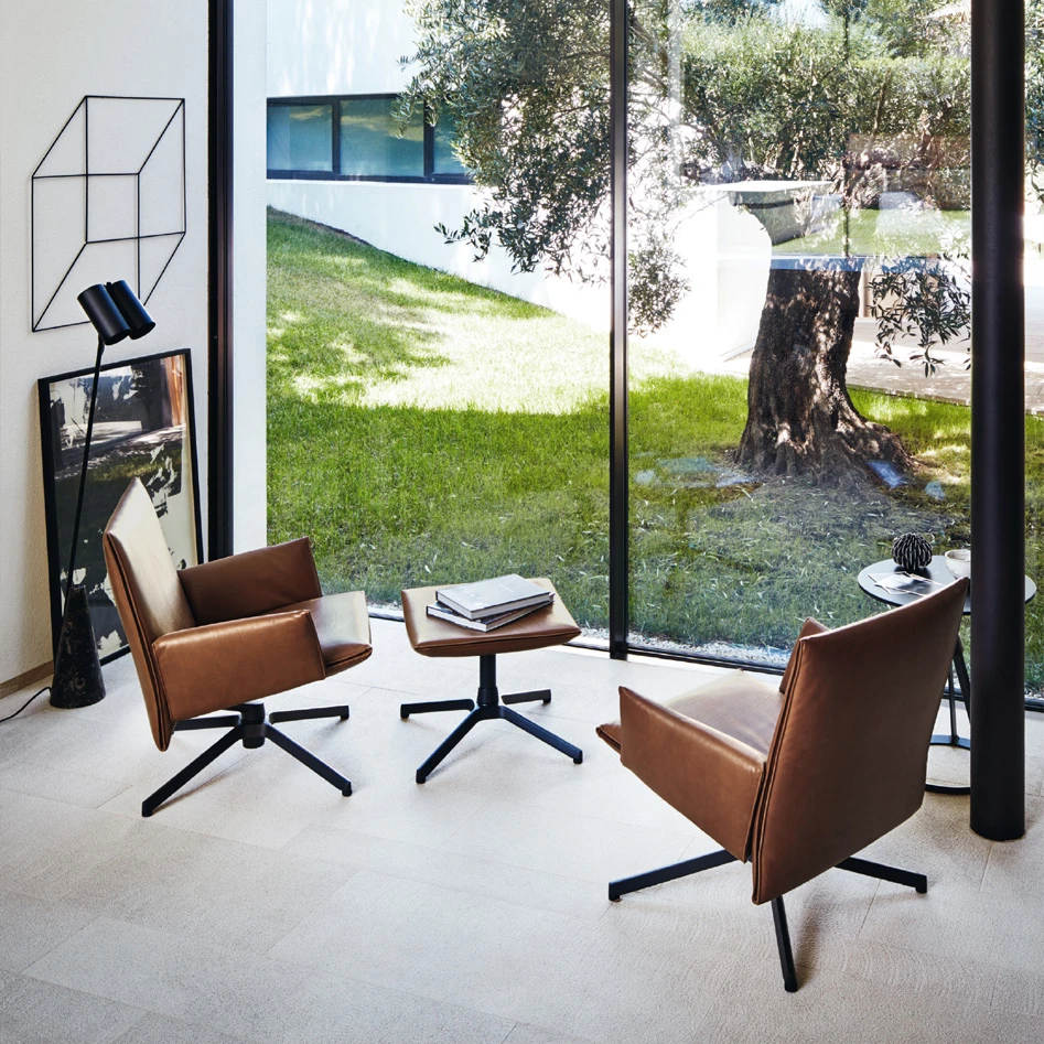 Каркас и наполнение: металл. Современный дизайн Кресло Pilot Chair for Knoll — Knoll, кожа, фото 4