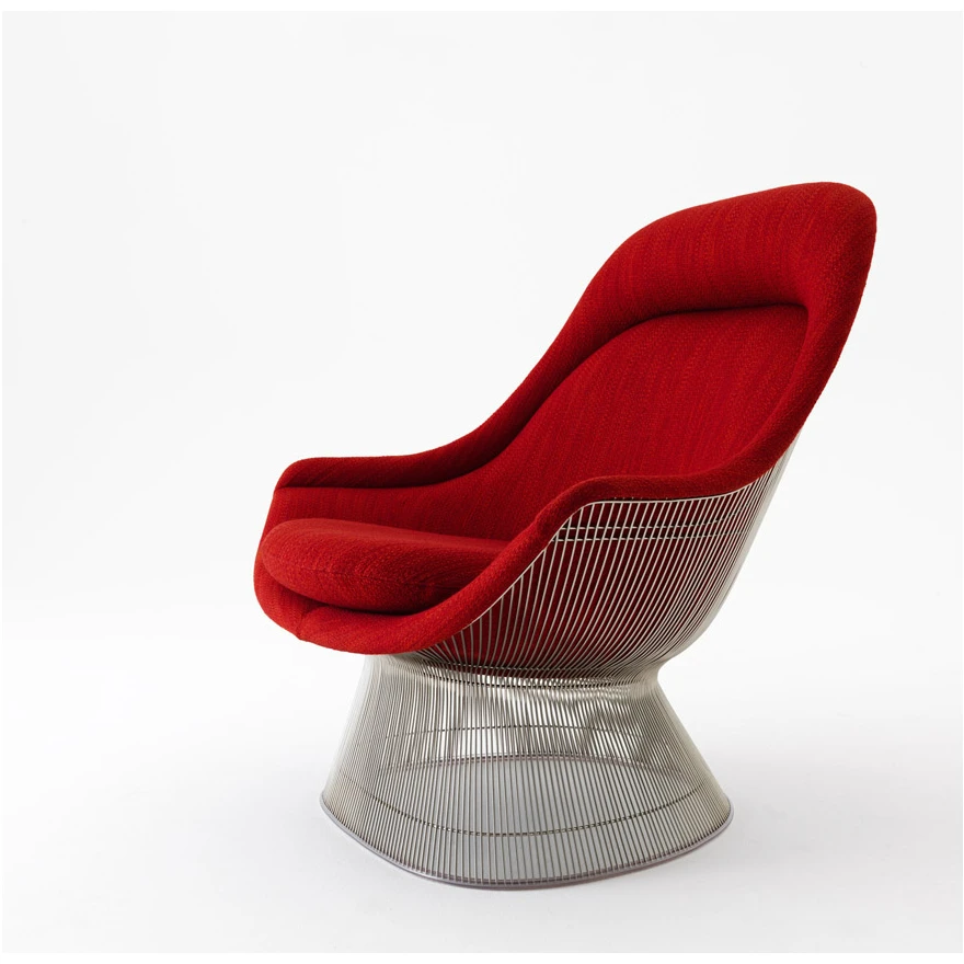 Каркас и наполнение: металл. Современный дизайн Кресло Platner Easy Chair and Ottoman — Knoll, стекло, фото 3
