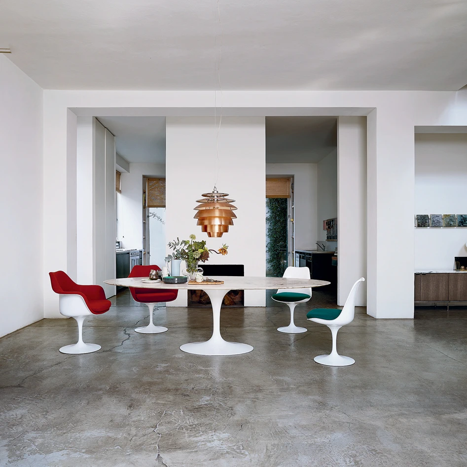 Стол Saarinen Tulip High Tables — Knoll, мрамор, фото 4