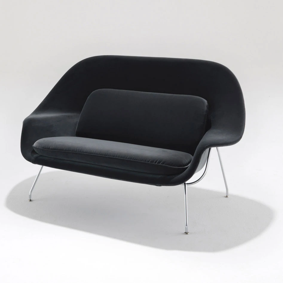 Каркас и наполнение: металл, пенополиуретан. Современный дизайн Кресло Saarinen Womb Chair and Settee Relax — Knoll, металл, фото 2