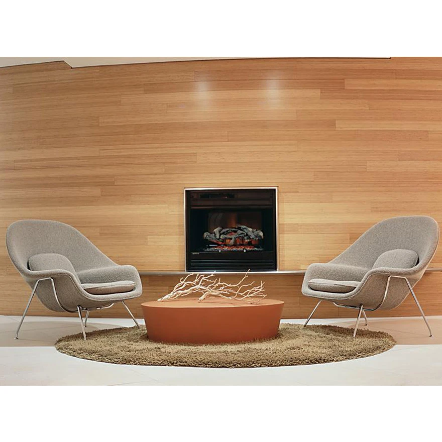 Каркас и наполнение: металл. Современный дизайн Кресло Saarinen Womb Chair — Knoll, стекло, фото 3