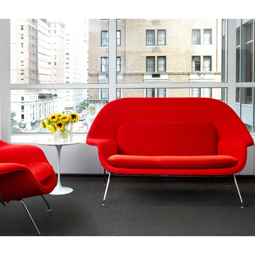 Диван Saarinen Womb Settee — Knoll, стекло, фото 4