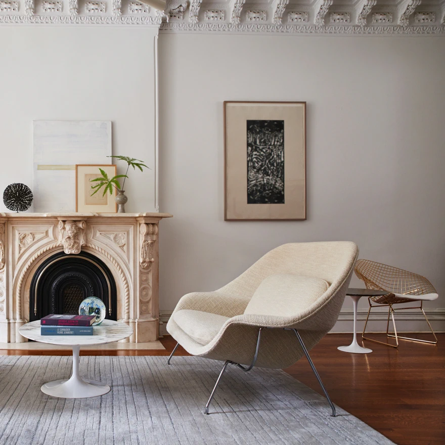 Диван Saarinen Womb Settee — Knoll, стекло, фото 5