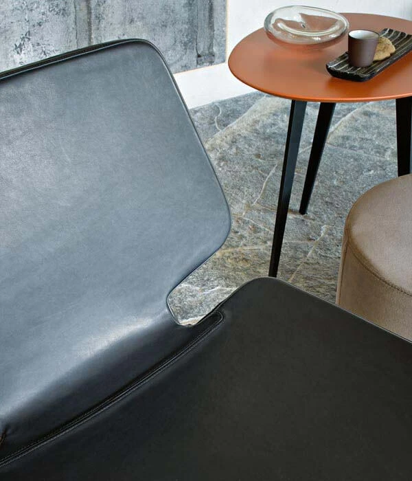 Каркас и наполнение: металл. Современный дизайн Кресло Werner — Lema, кожа, фото 2