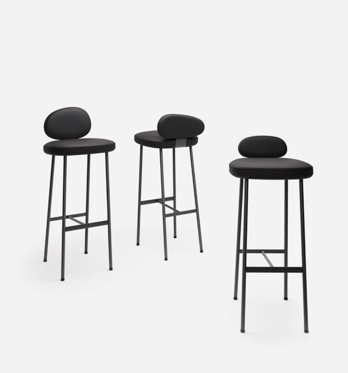 Барный стул Pebble Stool — Living Divani, кожа, фото 2