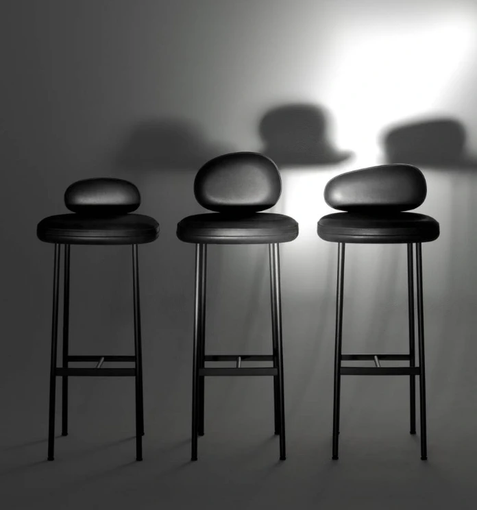 Барный стул Pebble Stool — Living Divani, кожа, фото 4