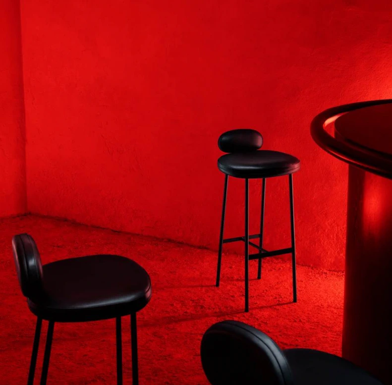Барный стул Pebble Stool — Living Divani, кожа, фото 5