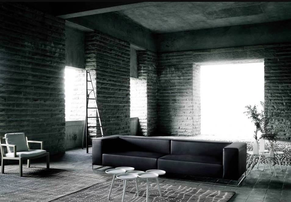 Каркас и наполнение: ППУ. Современный дизайн Диван Wall/Wall2 — Living Divani, кожа, фото 3