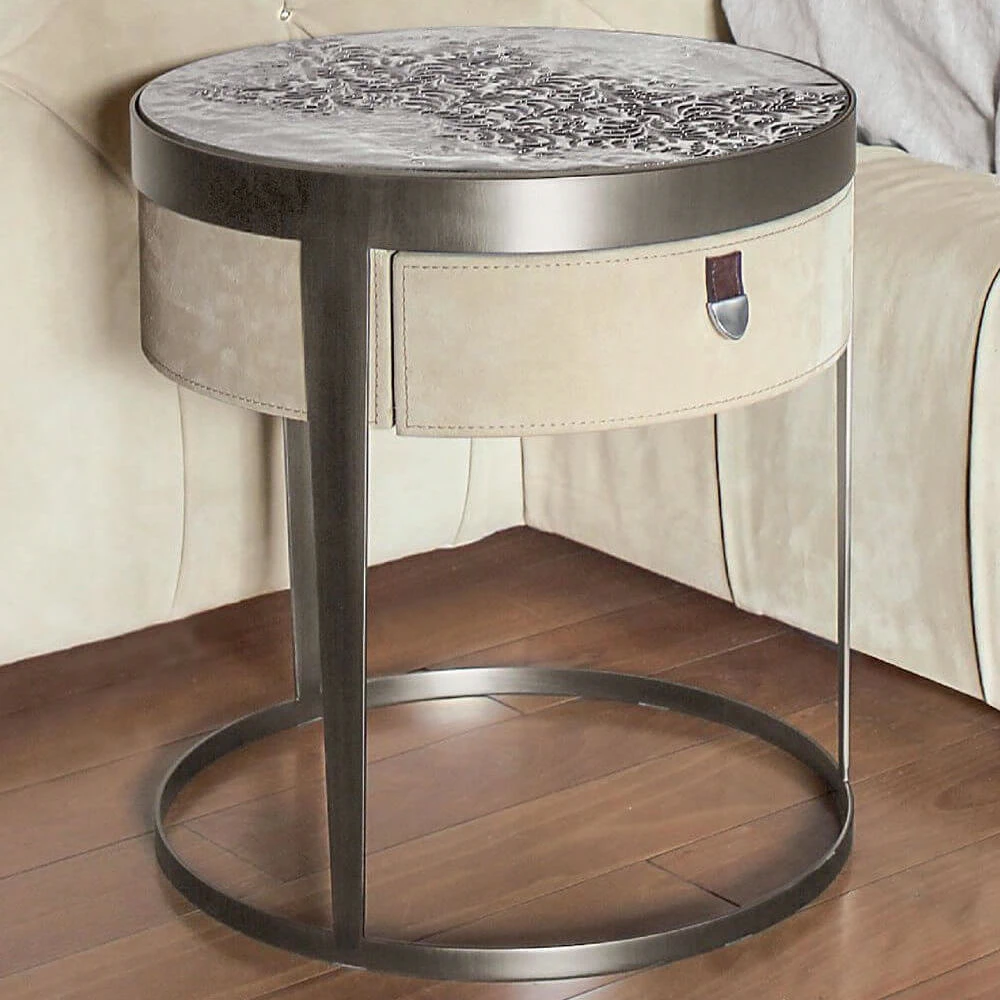 Прикроватная тумбочка Amadeus Bedside Table — Longhi, стекло, фото 2