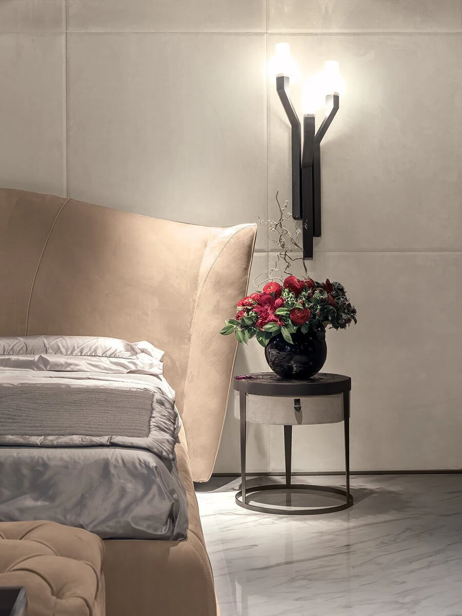 Прикроватная тумбочка Amadeus Bedside Table — Longhi, стекло, фото 3