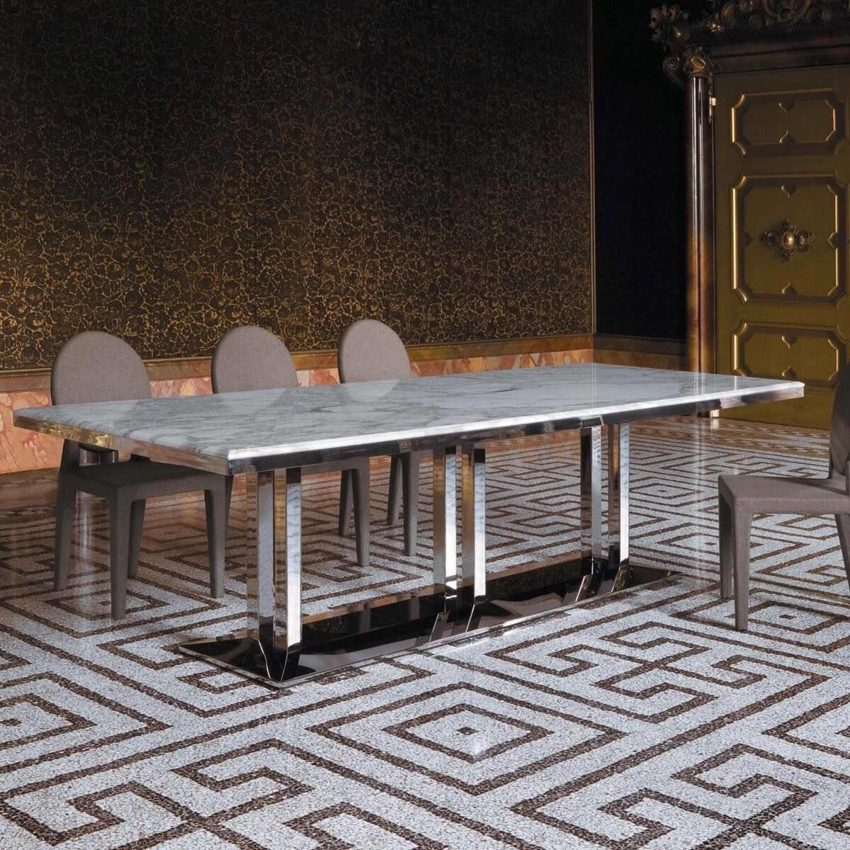 Каркас и наполнение: металл. Стиль ар-деко Стол Artu — Longhi, металл, фото 2