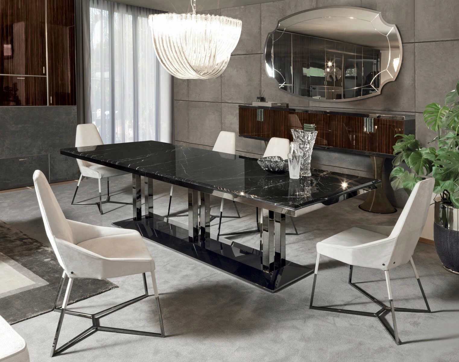Каркас и наполнение: металл. Стиль ар-деко Стол Artu — Longhi, металл, фото 4