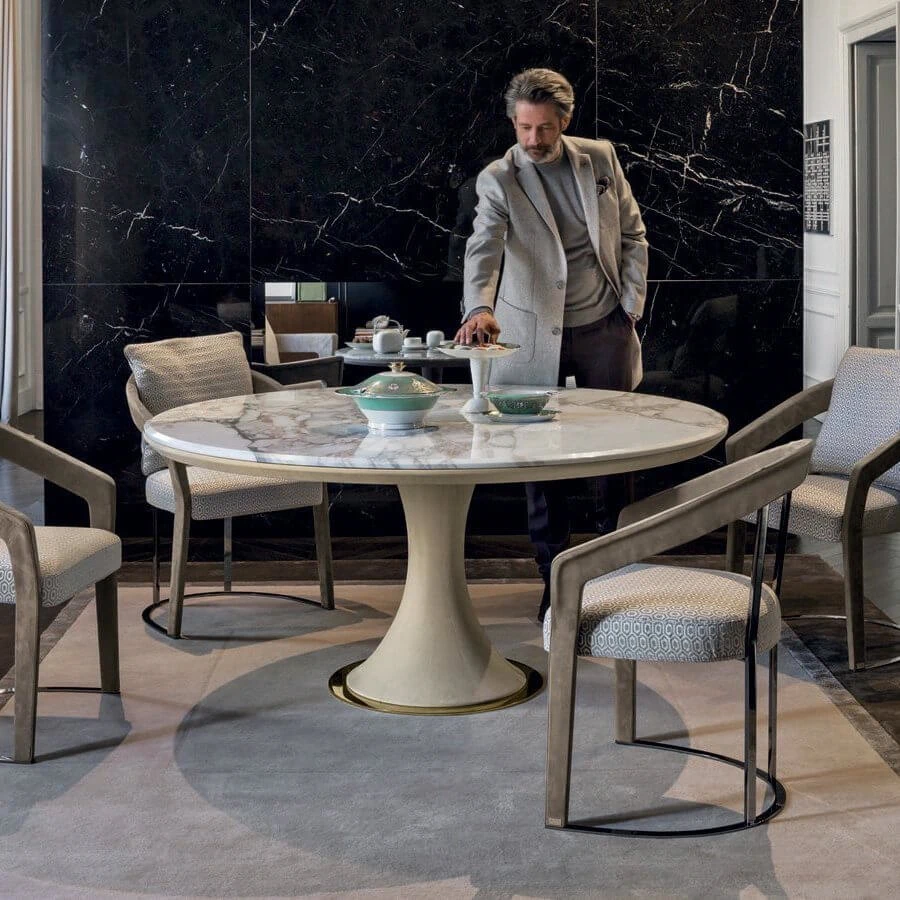 Стол David — Longhi, кожа, фото 2