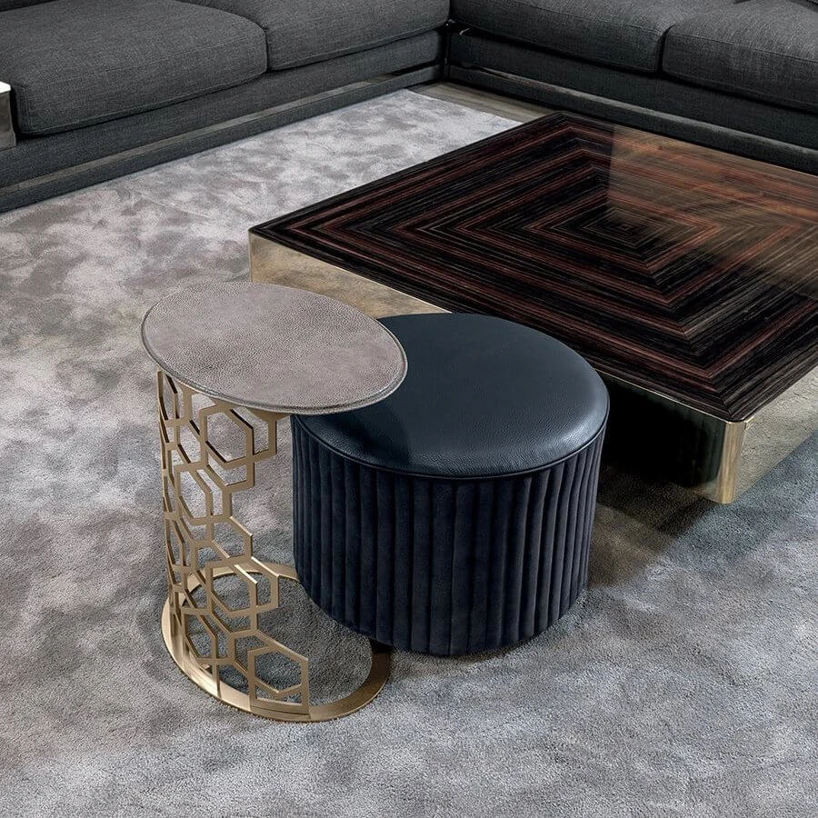 Пуф Felix Pouf — Longhi, кожа, фото 2