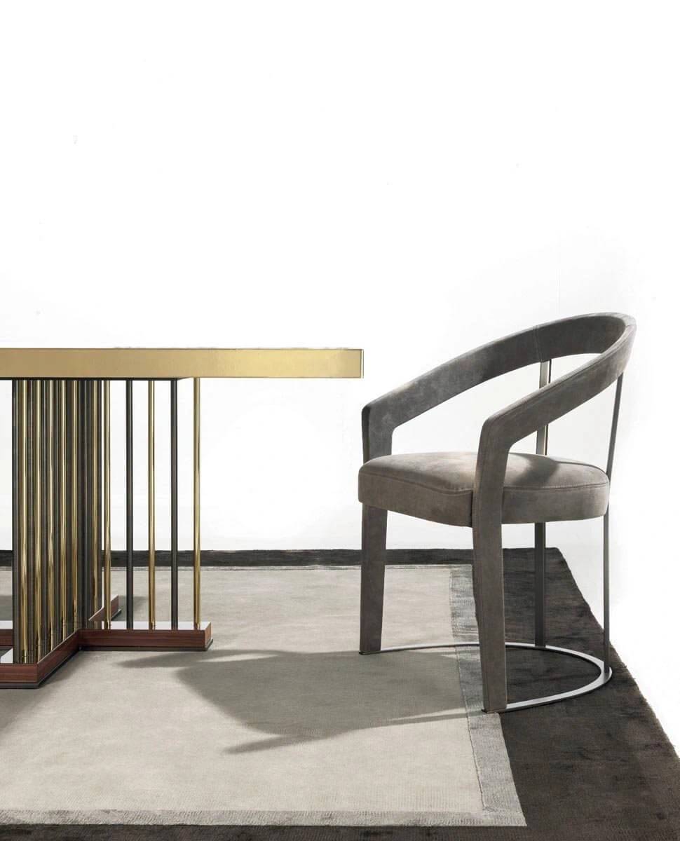 Каркас и наполнение: массив дерева, металл. Современный дизайн Стул Frances — Longhi, ткань, фото 3