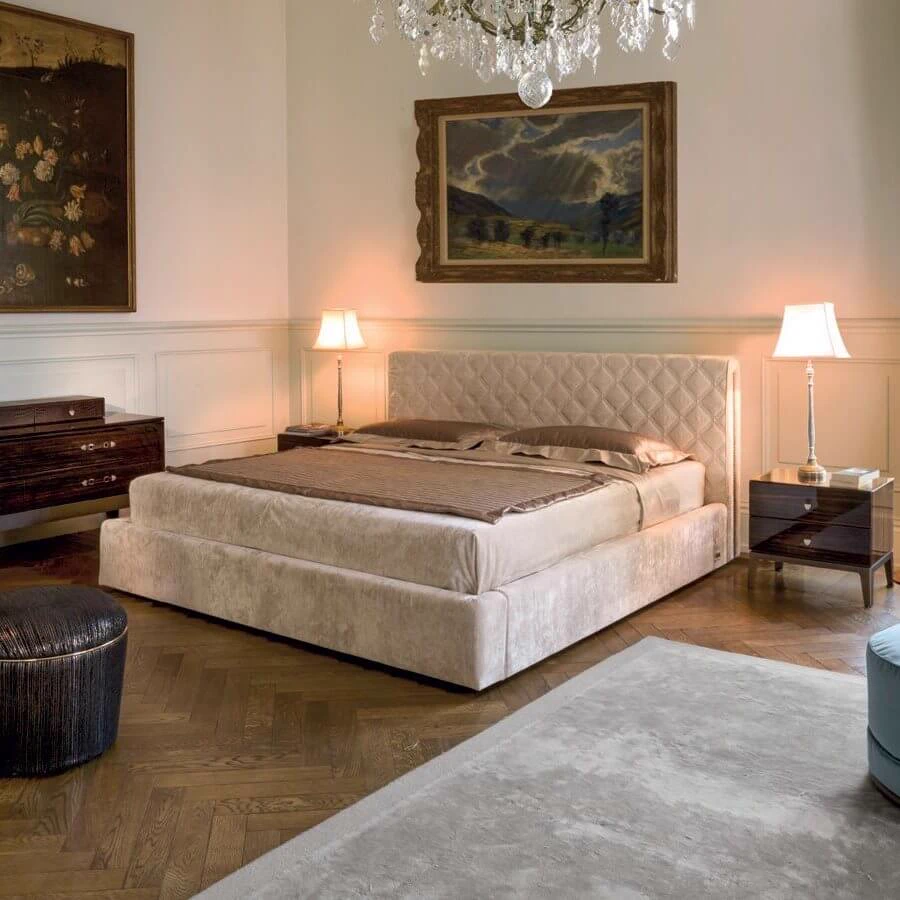 Кровать Helmut bed — Longhi, кожа, фото 2
