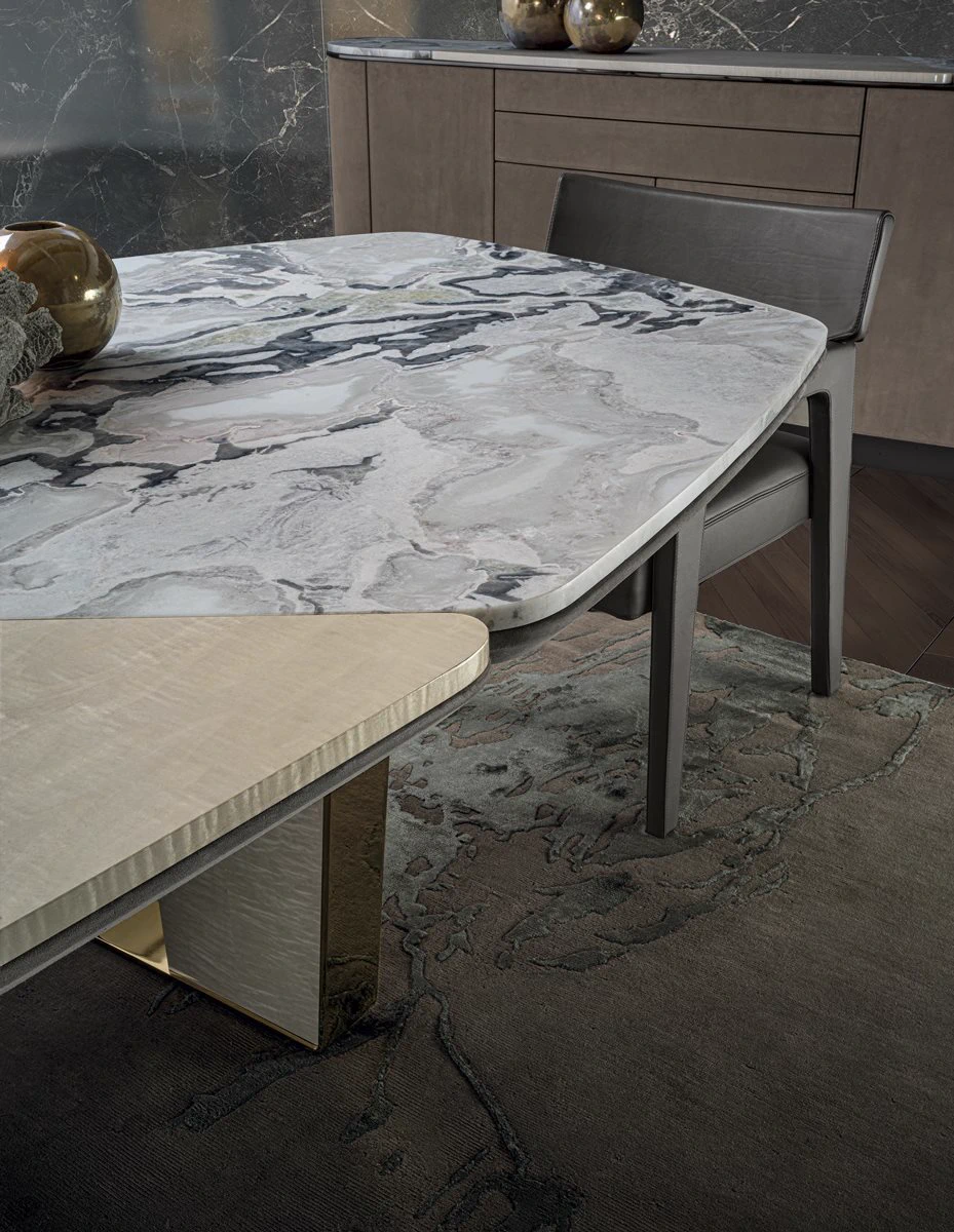 Стол Keope Table — Longhi, кожа, фото 5