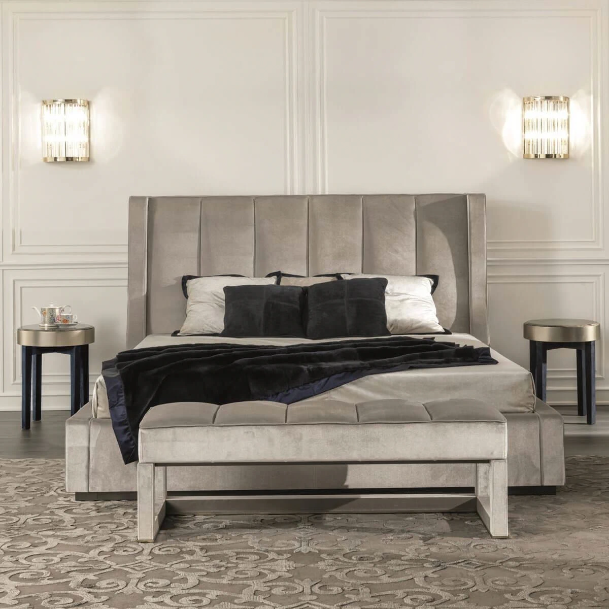 Кровать Kubrick Bed — Longhi, кожа, фото 2