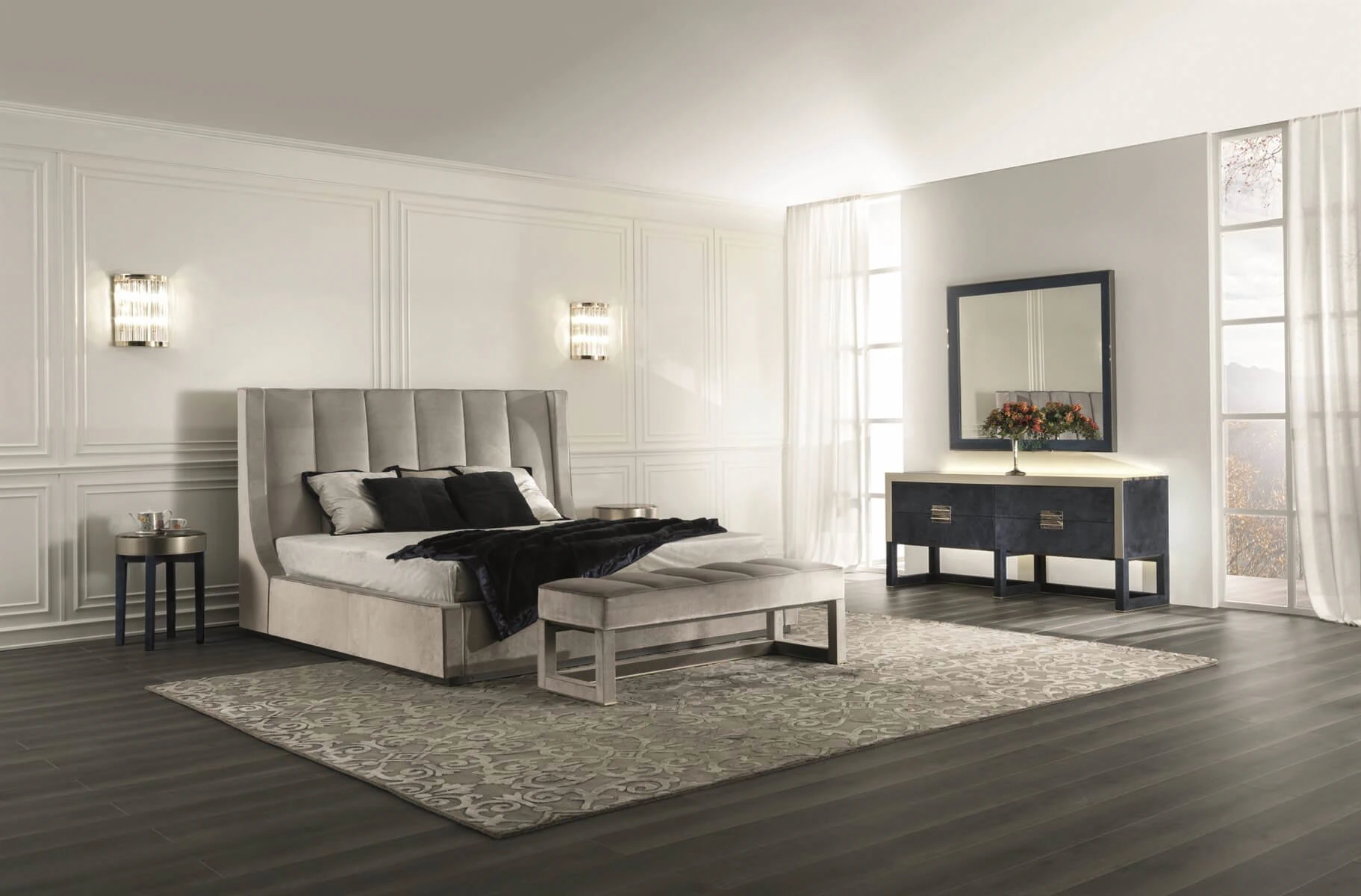 Кровать Kubrick Bed — Longhi, кожа, фото 3
