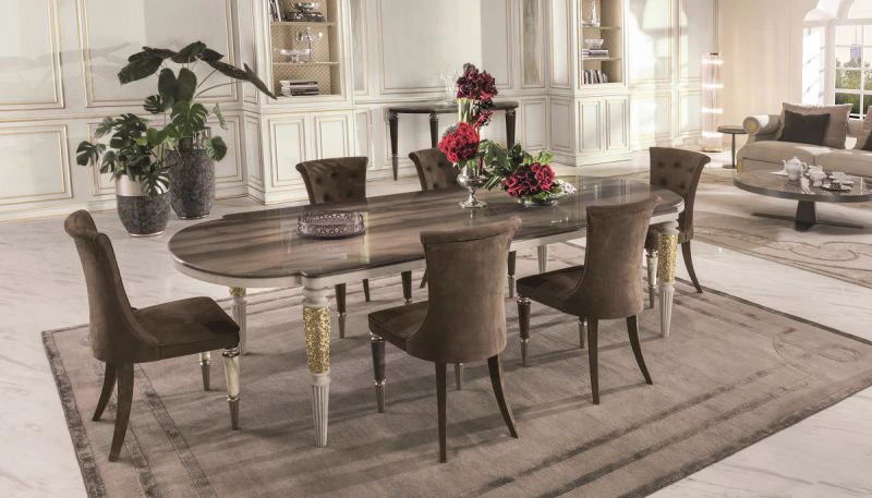 Стол Layton — Longhi, кожа, фото 3