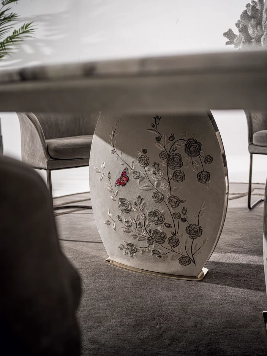 Стол Lotus — Longhi, кожа, фото 6