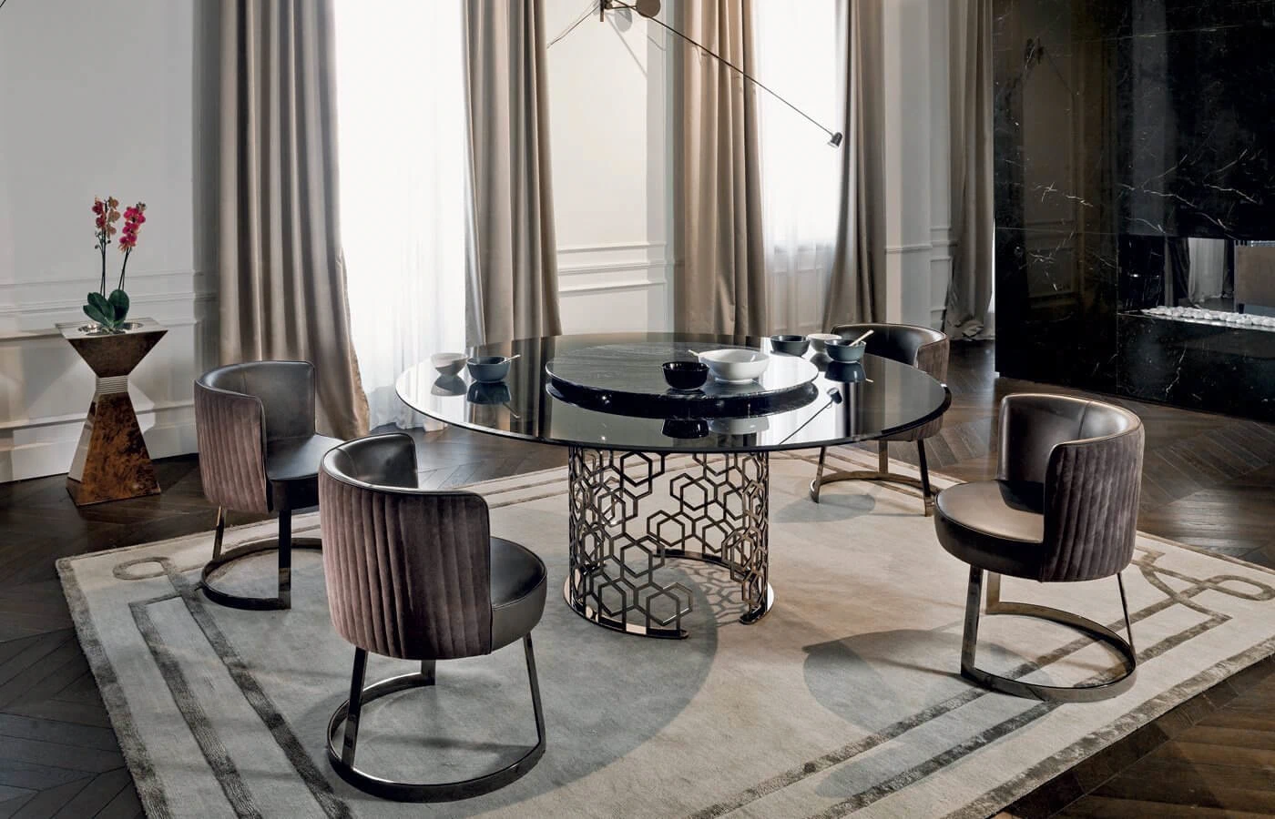 Стол Manfred table — Longhi, мрамор, фото 3