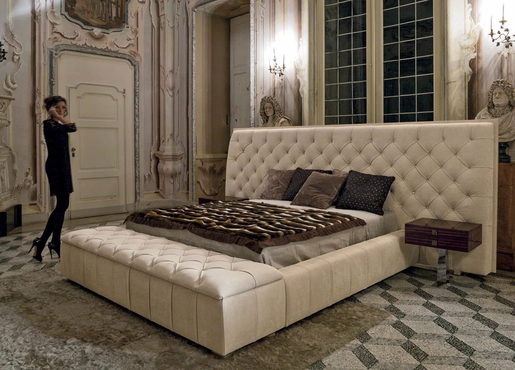 Кровать Napoleon Bed — Longhi, кожа, фото 4