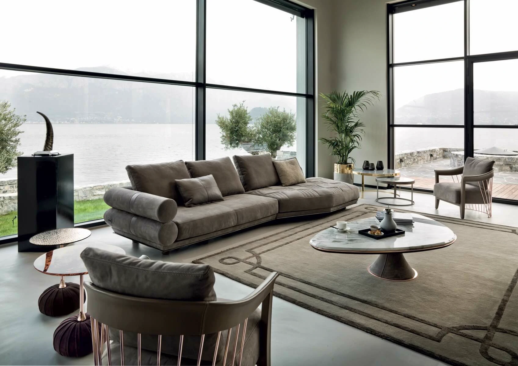 Диван Oppenheim — Longhi, кожа, фото 6