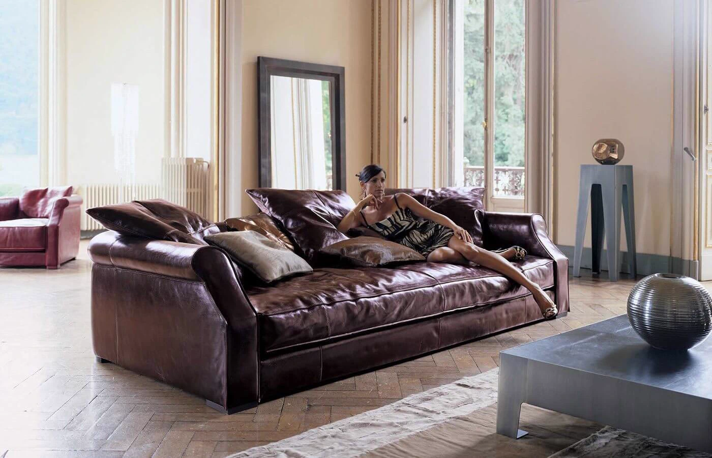 Диван Rubens Free Back Cushions — Longhi, ткань, фото 4
