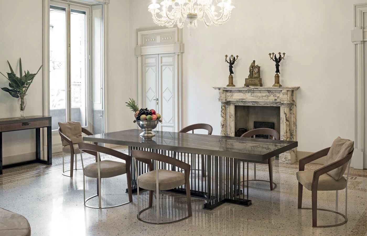 Стол Schubert table — Longhi, мрамор, фото 3