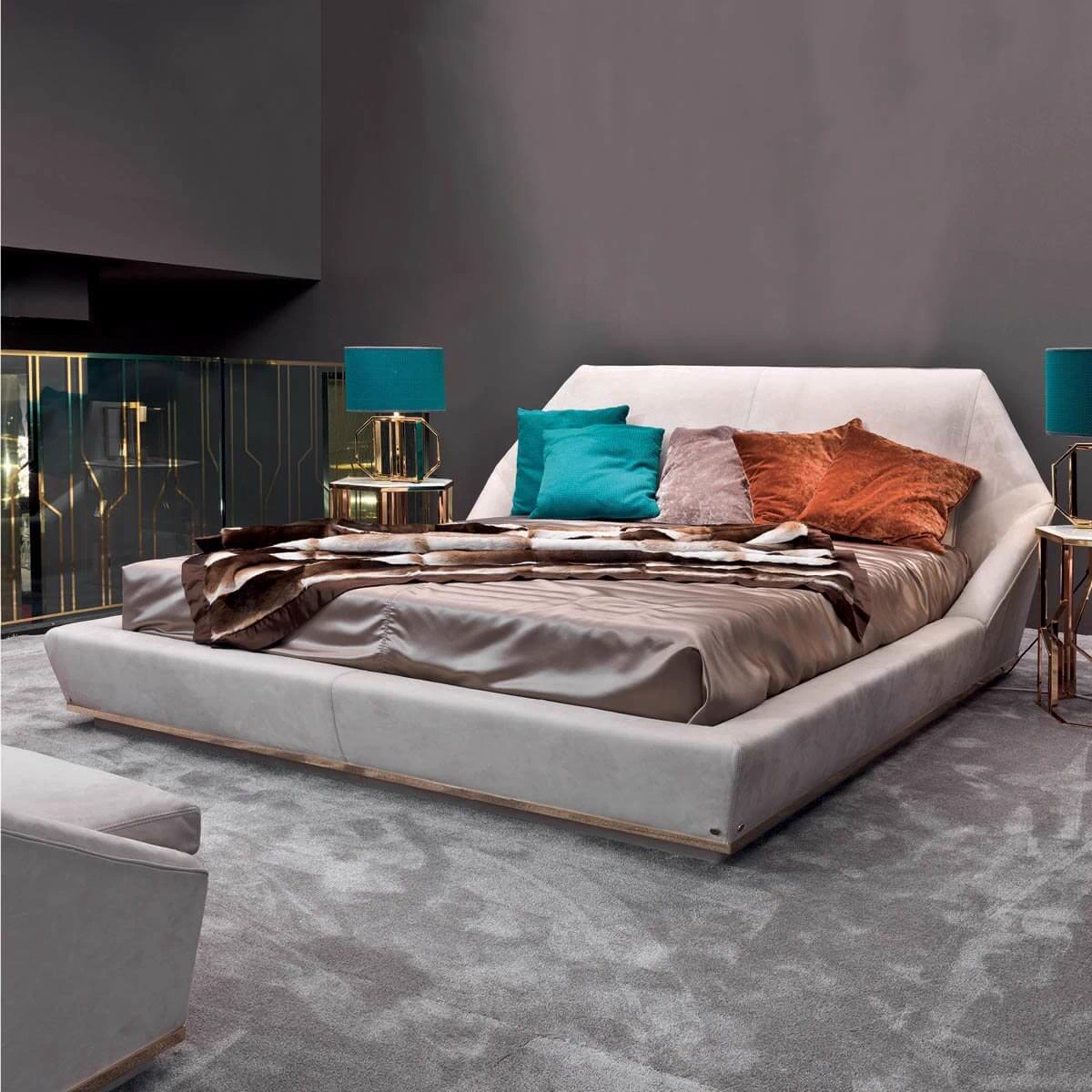 Кровать Yume — Longhi, кожа, фото 3