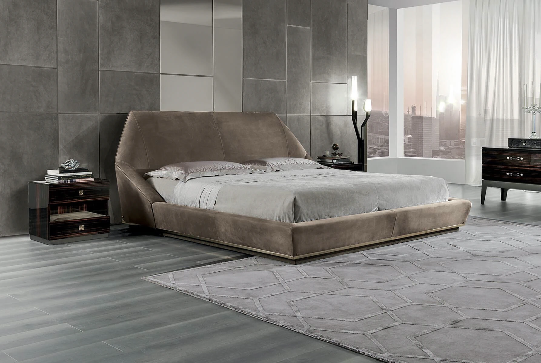 Кровать Yume — Longhi, кожа, фото 6