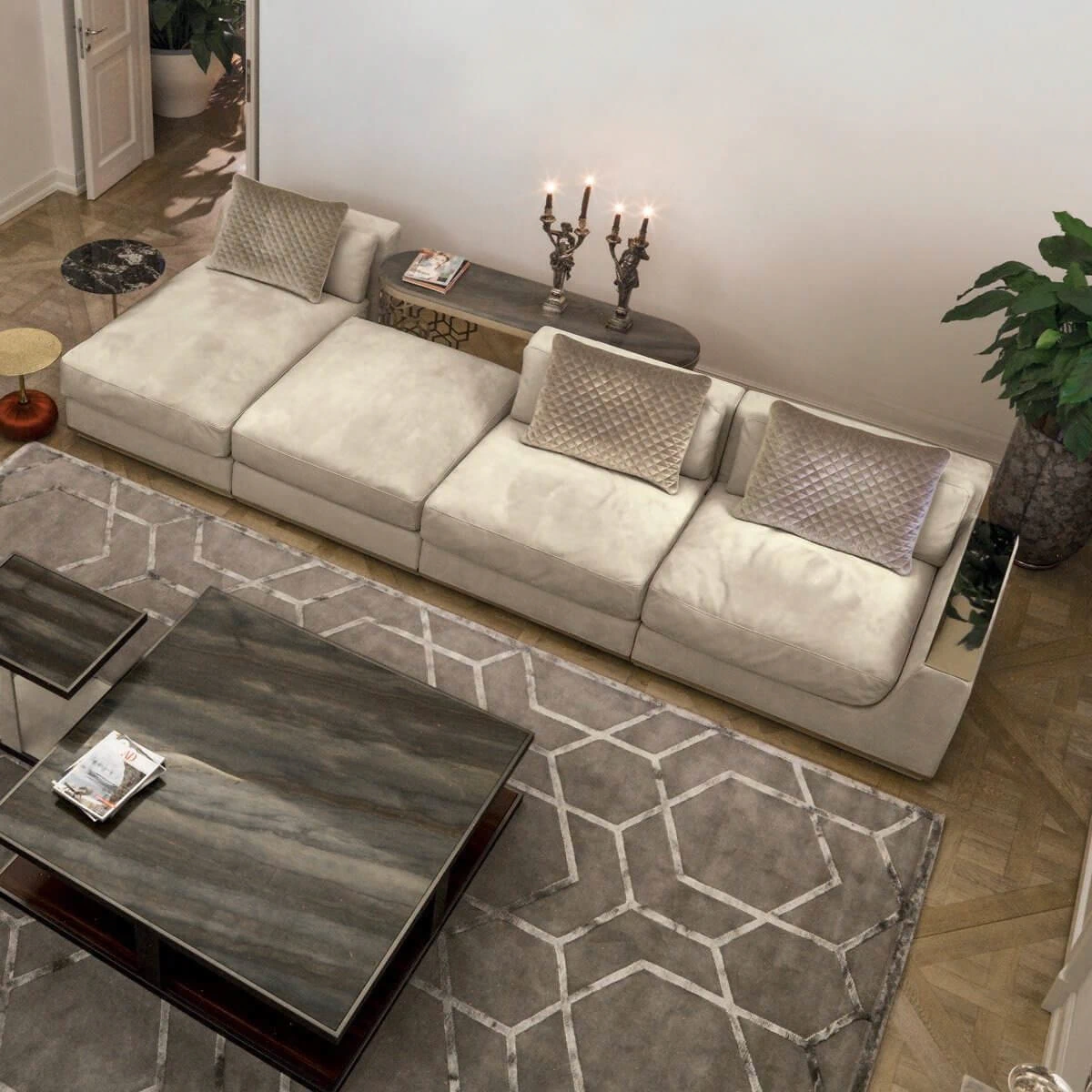 Диван Yura — Longhi, текстиль