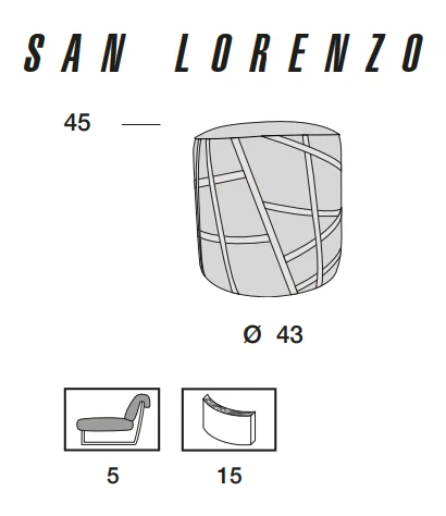 Пуф San Lorenzo — Mascheroni, кожа, фото 4