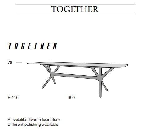 Стол Together — Mascheroni, массив дерева, фото 5
