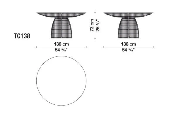Стол Crinoline — Maxalto, стекло, фото 5